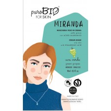 Miranda Maschera viso in crema per Pelle Grassa con  Acido IaluronicoUva Verde